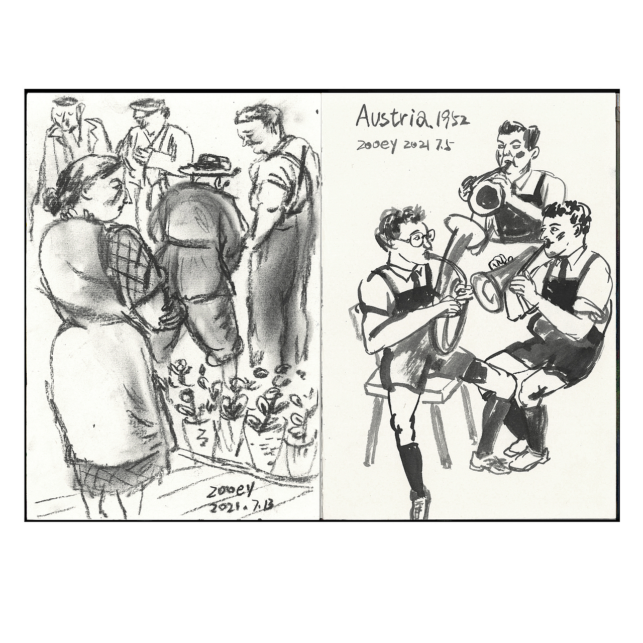 2021-2022年速写本合集