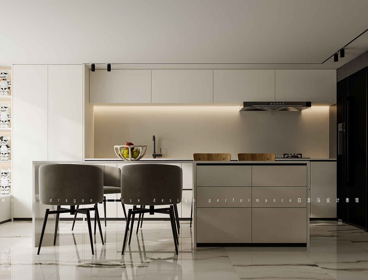 现代极简—白龙马效果图