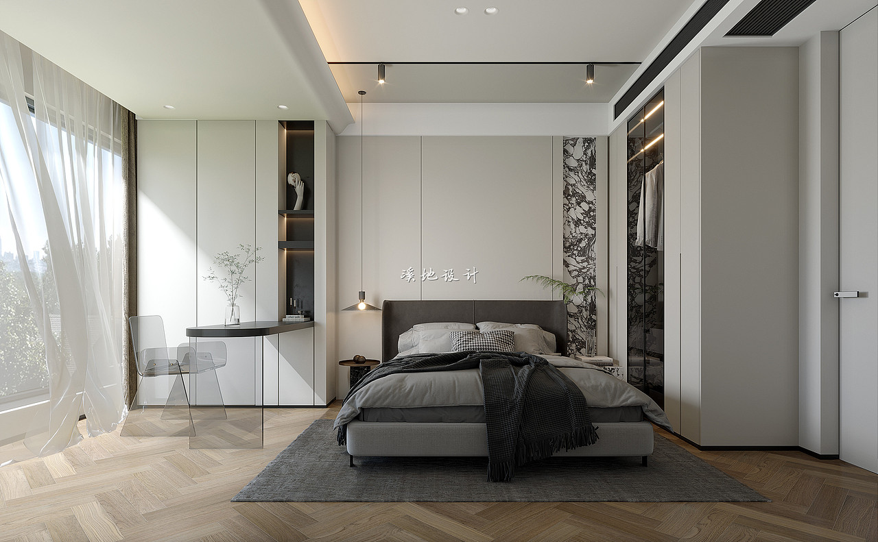 克莱因蓝色搭配黑白灰色系，氛围感十足（图ZMzIzMzcyMjQ4） - 家装设计 - 站酷设计师大肥肥88原创素材 - 站酷ZCOOL