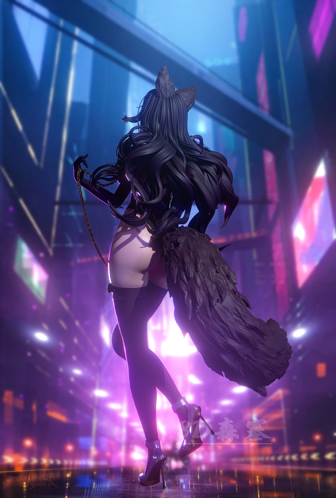 3D角色·牵引链女孩（图ZMzA3ODAzMjY0） - 动画/影视 - 站酷设计师8D森塞原创素材 - 站酷ZCOOL