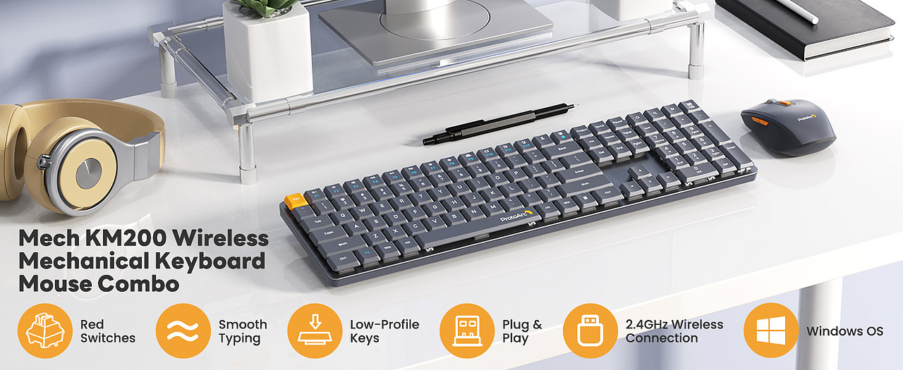 KM200 键鼠套装-亚马逊套图-产品渲染