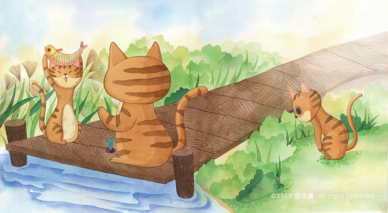 【绘本】小猫钓鱼