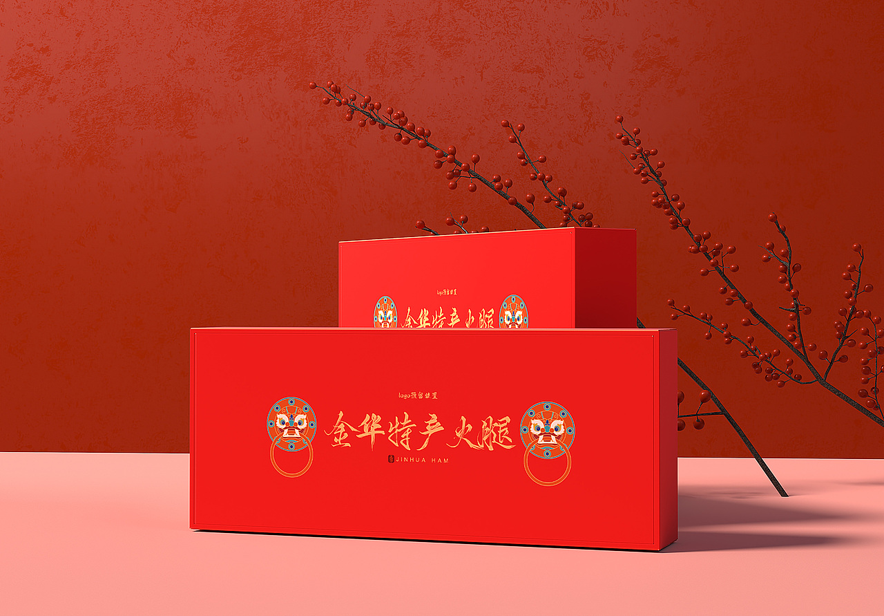 名门匠师新年定制礼盒插画包装设计