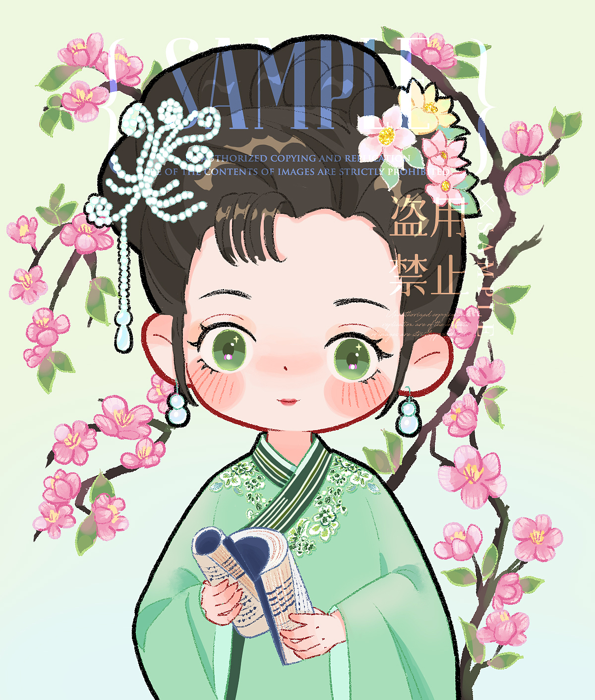 金陵十二钗（图ZMzY5MjY3MTI4） - 商业插画 - 站酷设计师glin小铃铛原创素材 - 站酷ZCOOL