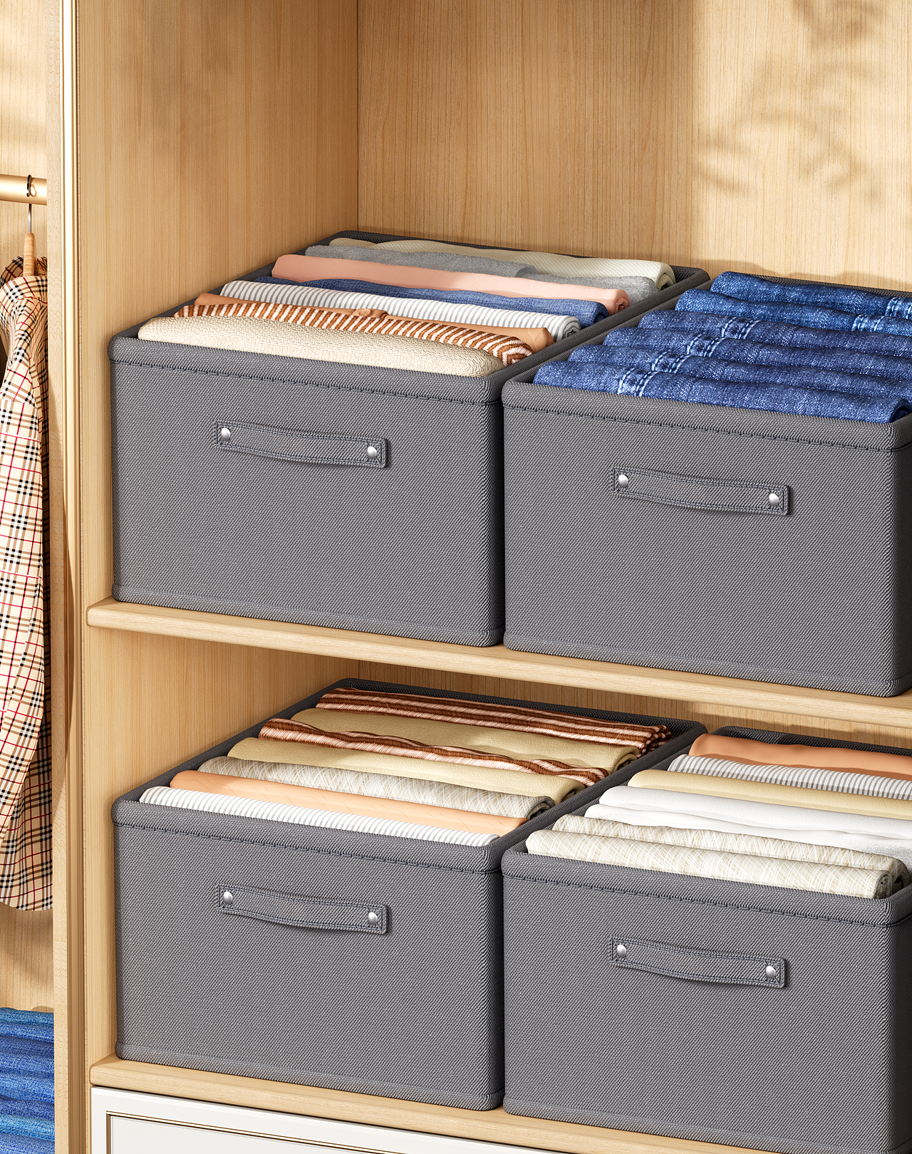 高级灰_布艺抽屉箱