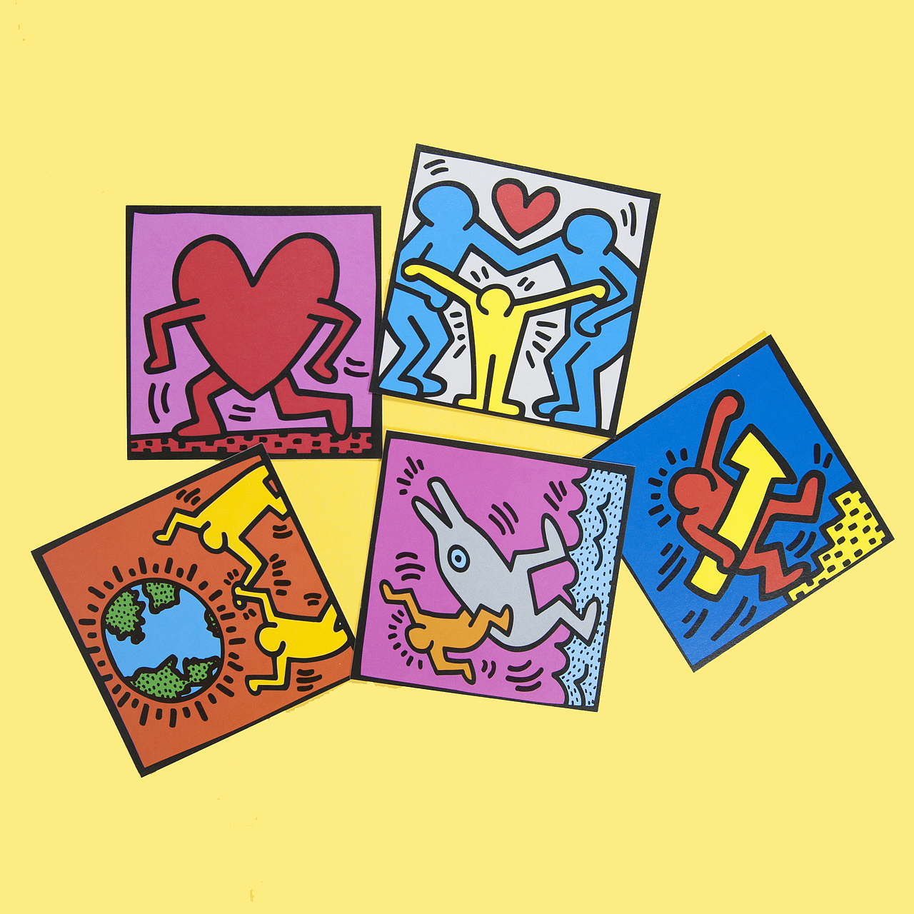 文创产品摄影——凯斯·哈林(Keith Haring）明信片（图ZMzIxNzIwNTQ4） - 产品摄影 - 站酷设计师奥斯曼闪闪原创素材 - 站酷ZCOOL