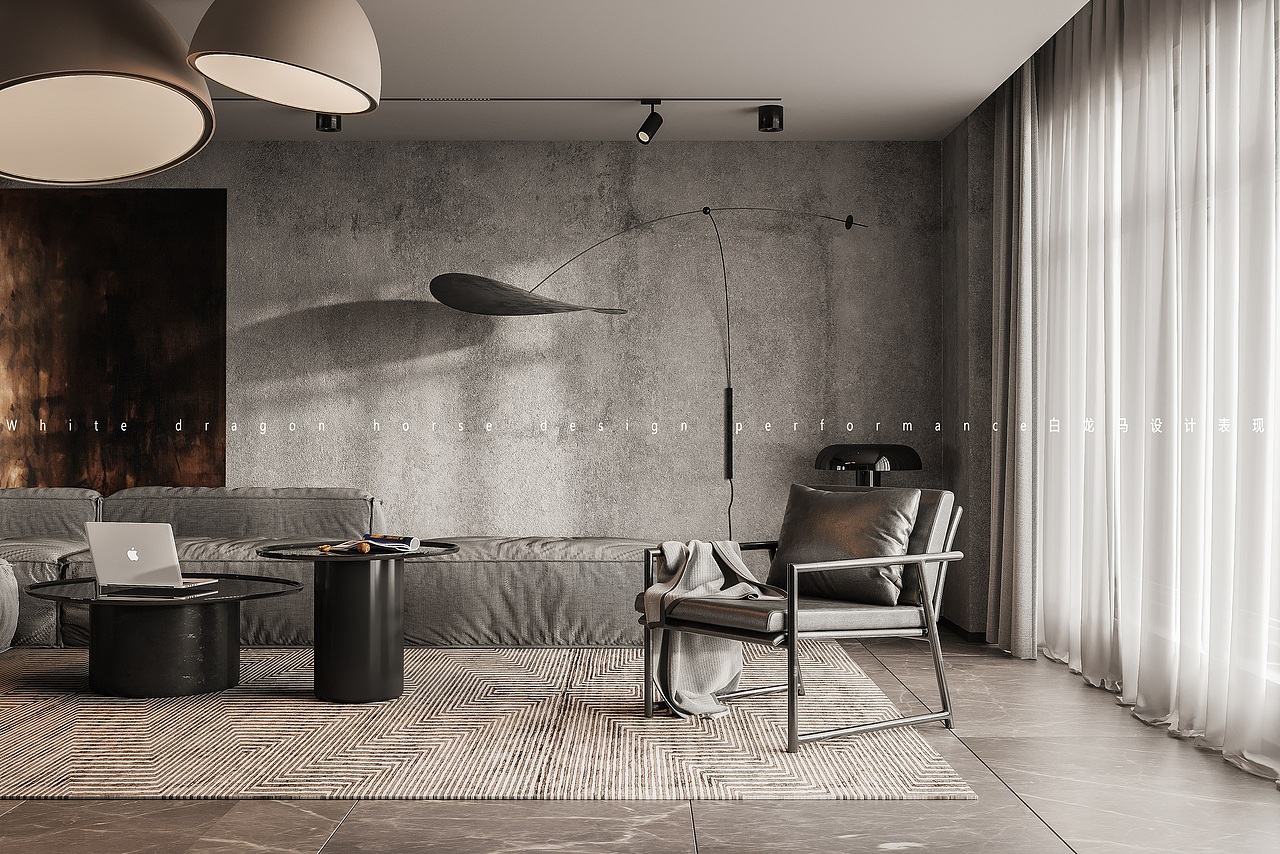 工业风客餐厅——白龙马效果图