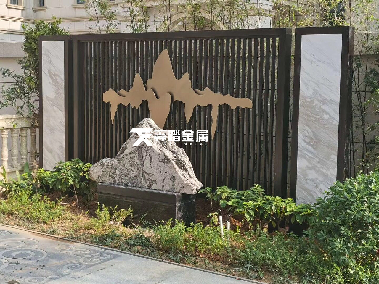 小区景墙不锈钢山水格栅 庭院中式不锈钢山峦格栅图片（图ZMzQyOTM5ODg0） - 其他手工艺 - 站酷设计师xt188869原创素材 - 站酷ZCOOL