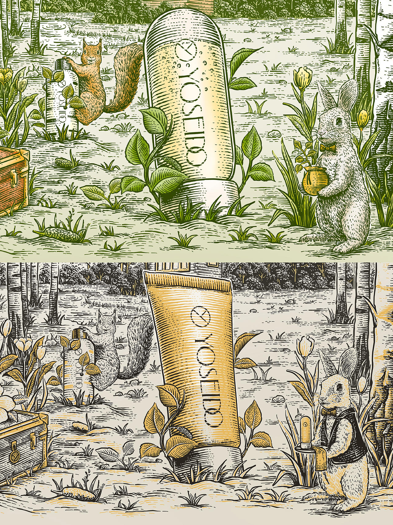 养生堂化妆品品牌创意插画（图ZMzY5MTI5MDYw） - 商业插画 - 站酷设计师花椒的Alex原创素材 - 站酷ZCOOL