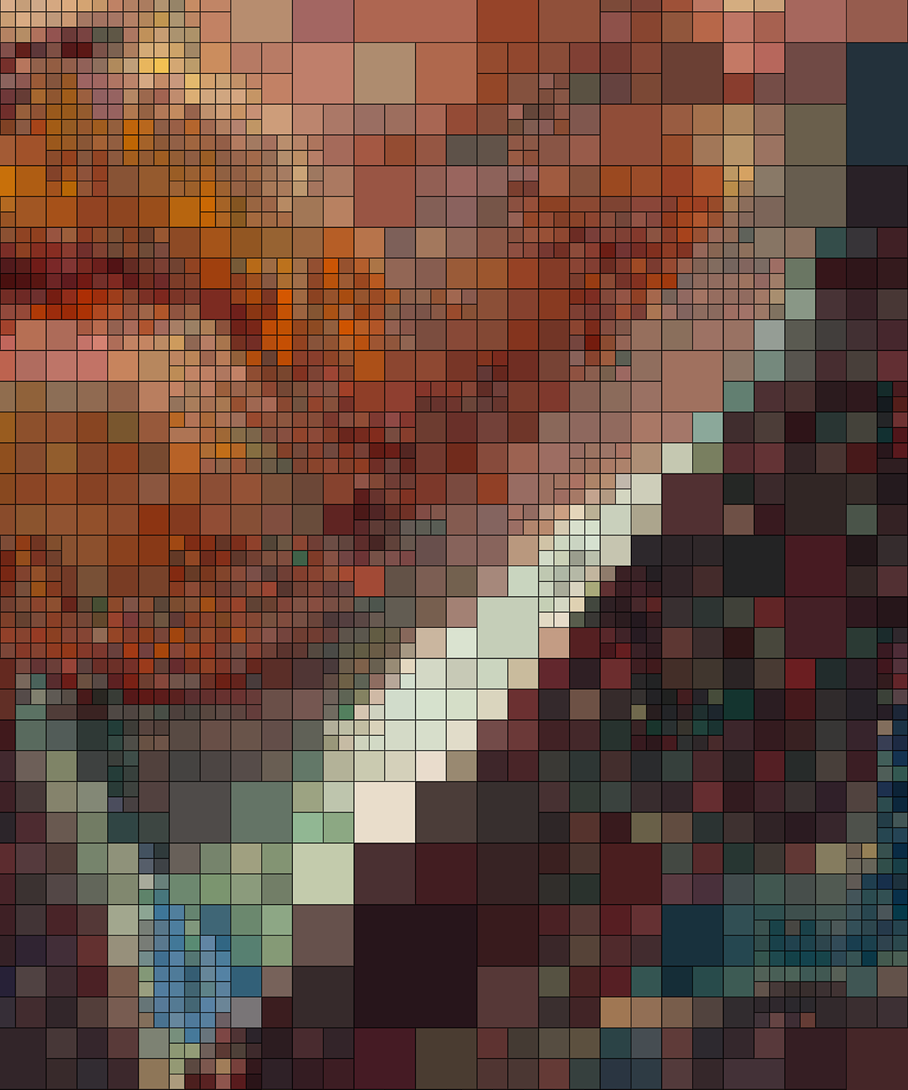 像素重构:梵高自画像