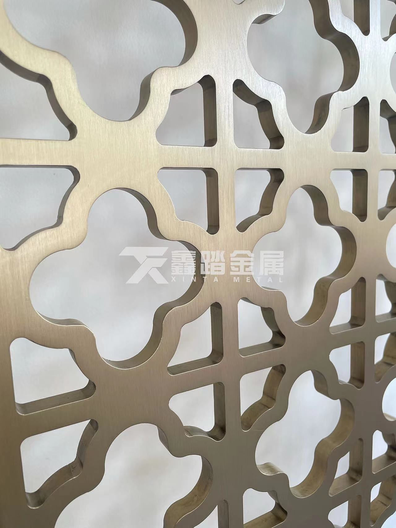 拉丝钛金不锈钢屏风 酒店大堂 售楼部不锈钢装饰工程