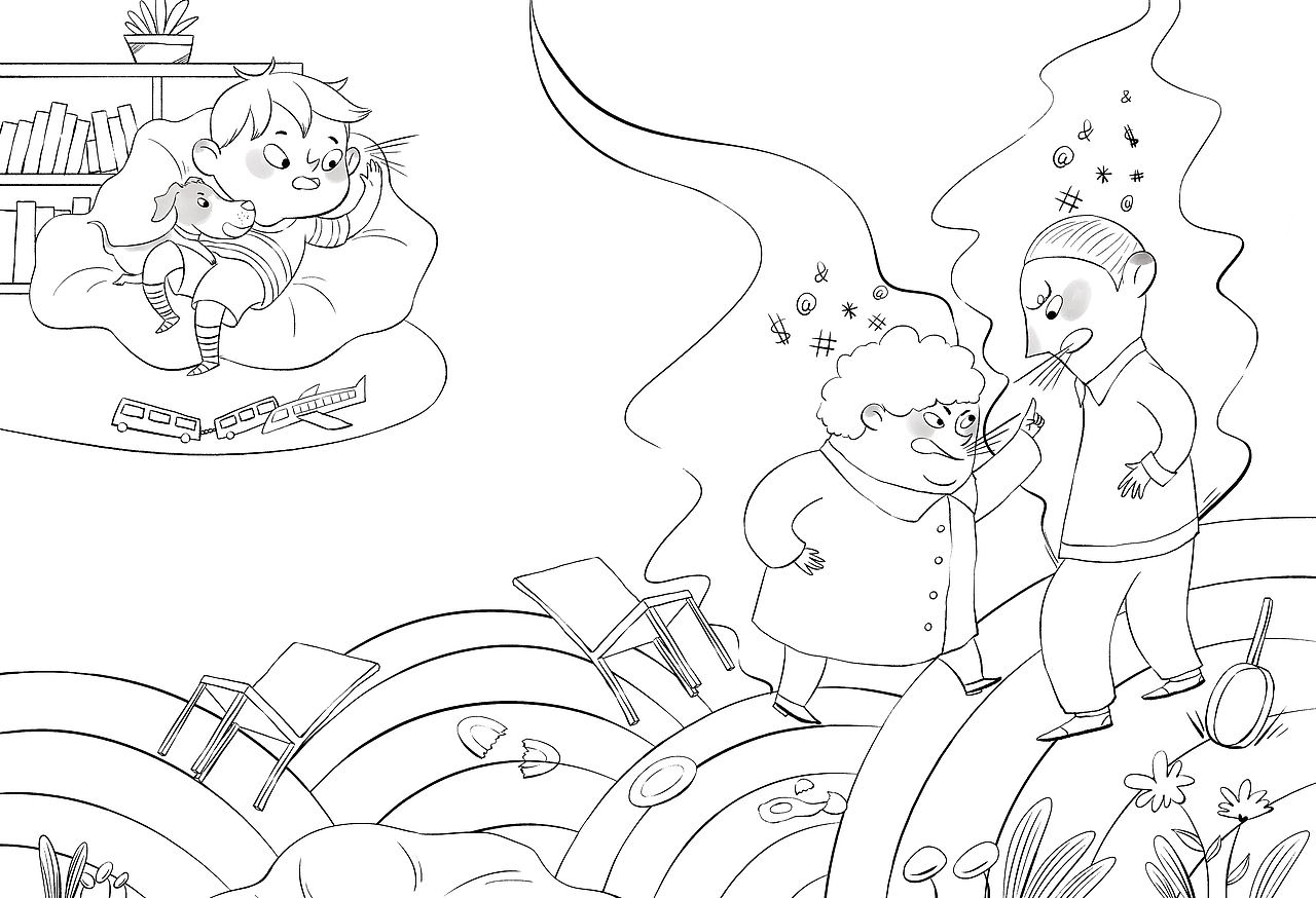 《为什么人们老是吵架》| 儿童插画绘本（图ZMzI2NTExNDg4） - 绘本 - 站酷设计师Keni_T原创素材 - 站酷ZCOOL