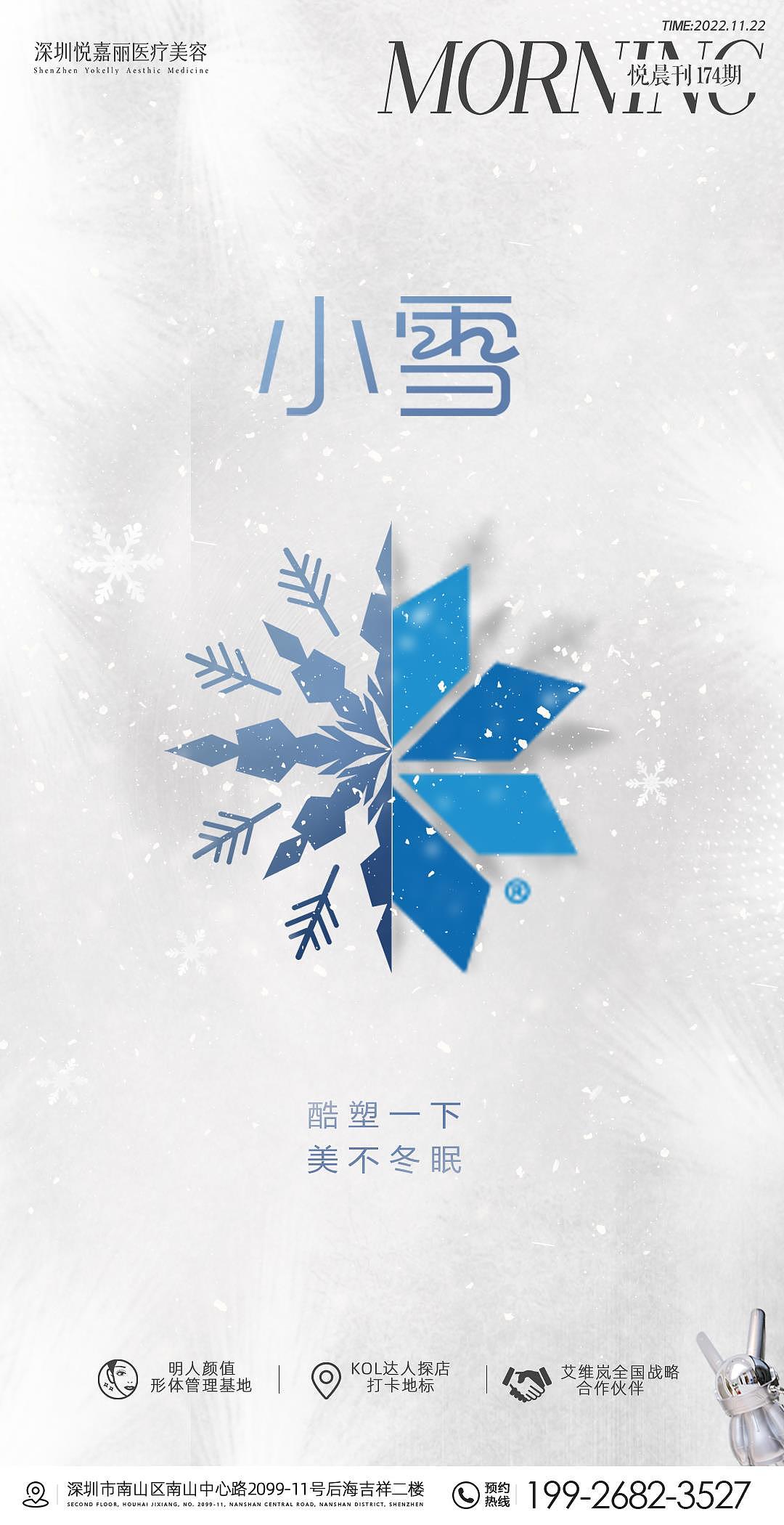 医美节气小雪海报（图ZMzIzMjk2OTA4） - 海报 - 站酷设计师胖胖不盼盼原创素材 - 站酷ZCOOL