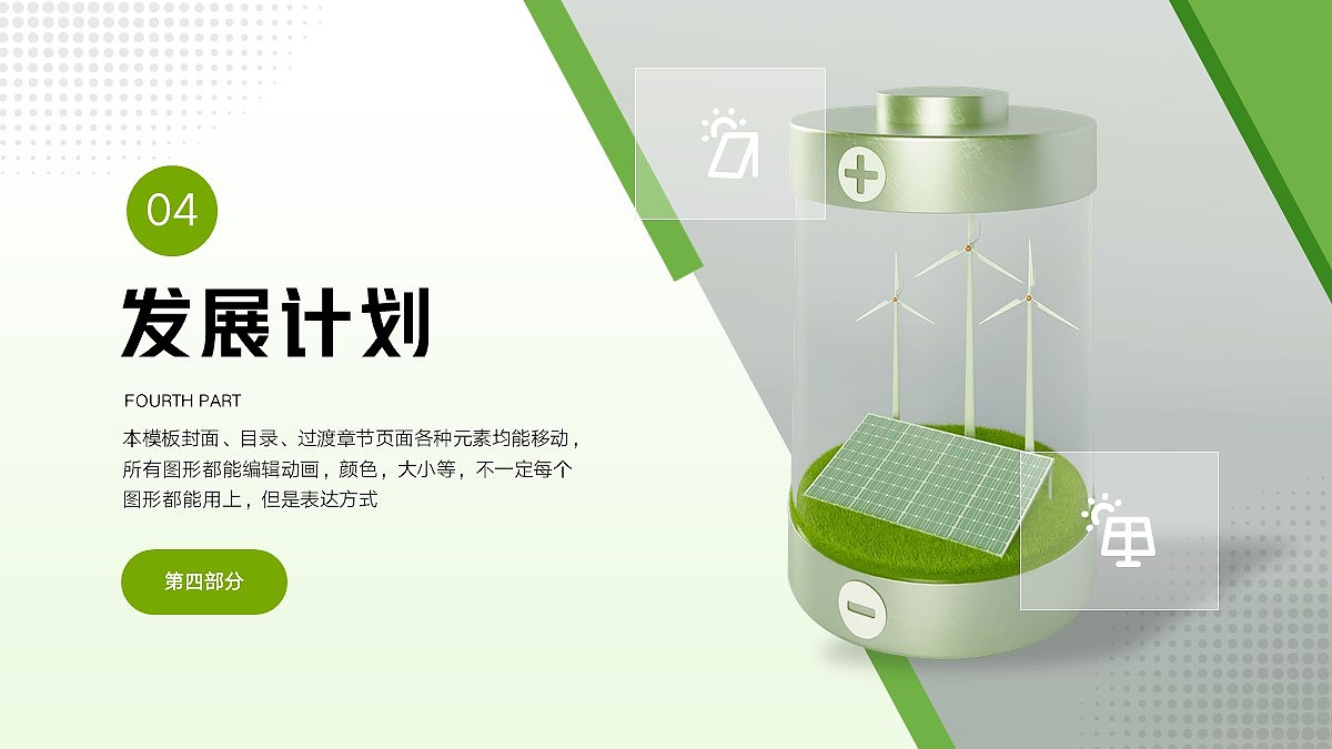 免费PPT模板!新能源通用PPT!满眼绿油油~