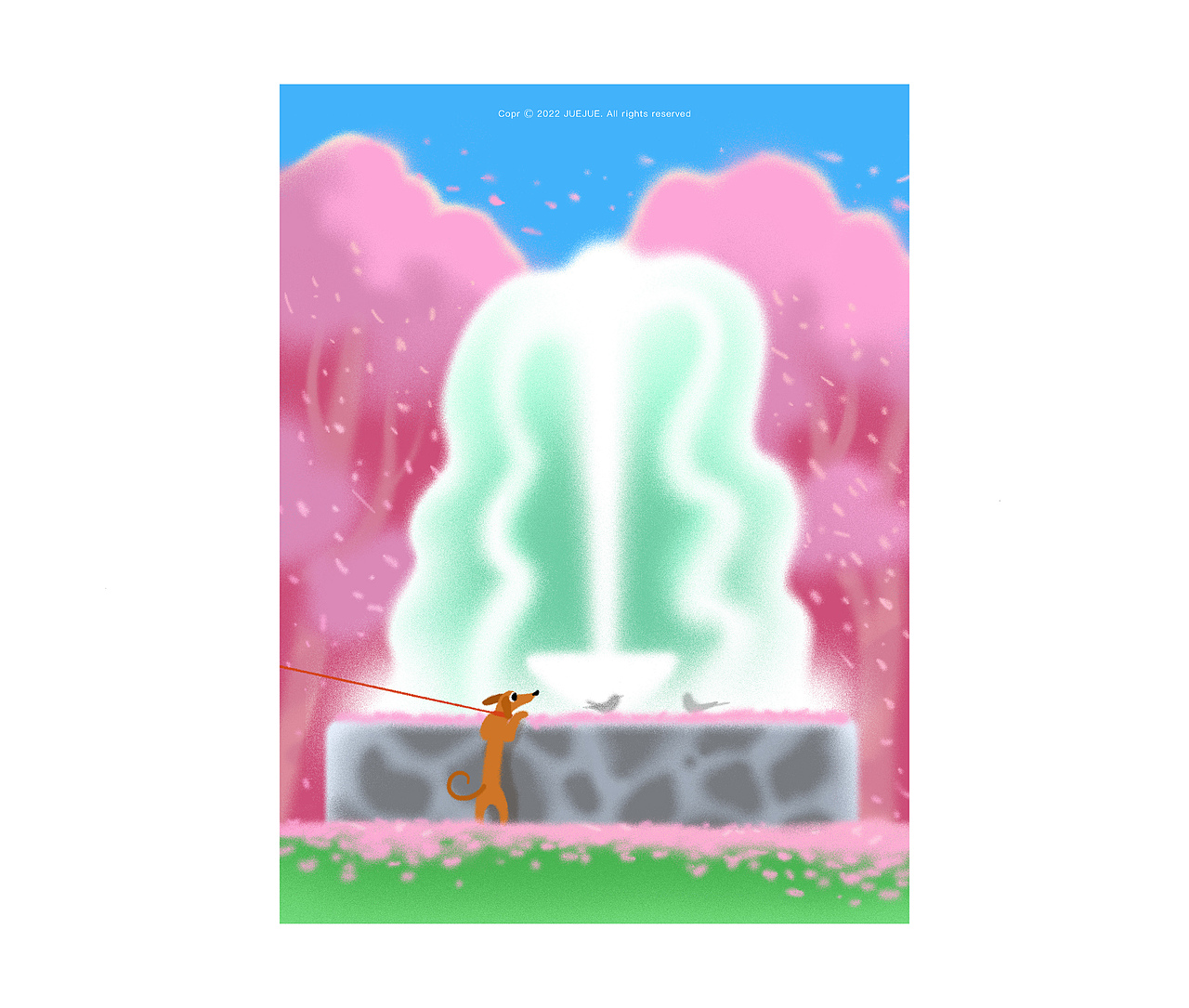 喷泉（图ZMzEwNTkwODMy） - 艺术插画 - 站酷设计师JUEJUESTUDIO原创素材 - 站酷ZCOOL