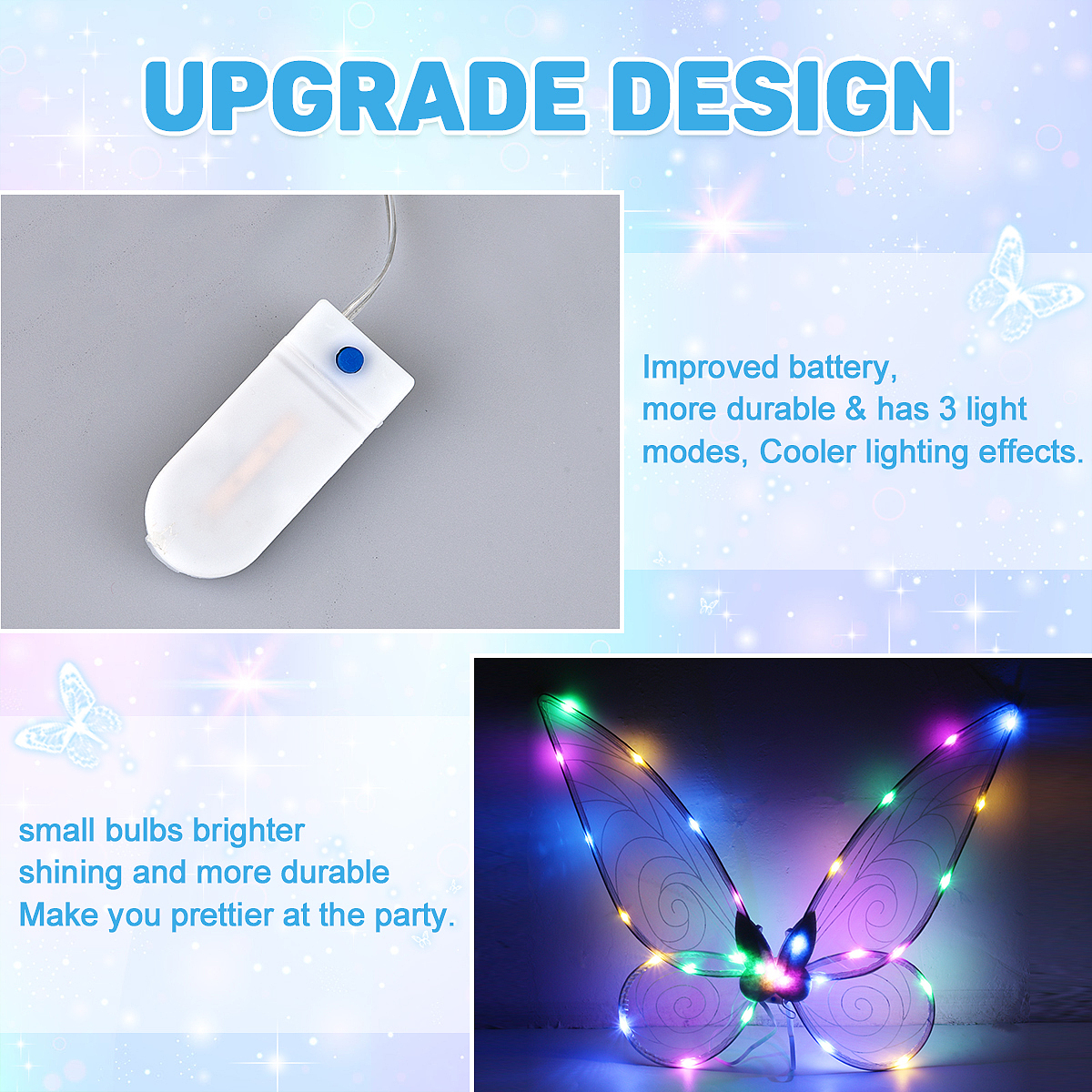LED带灯蝴蝶翅膀 亚马逊主图 A+ 视频