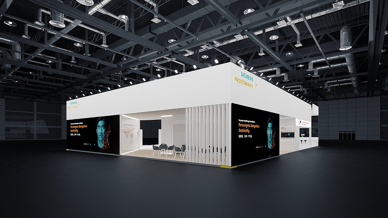 一比一还原进博会展台效果，进博会~