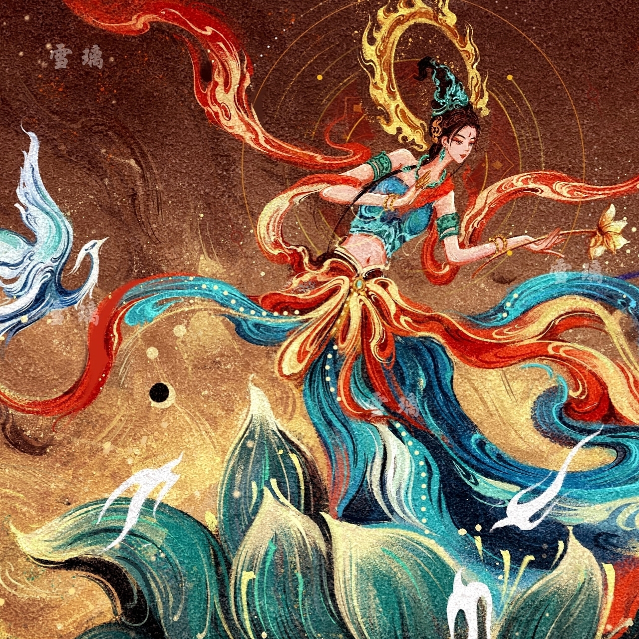 敦煌之美（图ZMzMwNDg1MDk2） - 艺术插画 - 站酷设计师雪璃XL原创素材 - 站酷ZCOOL