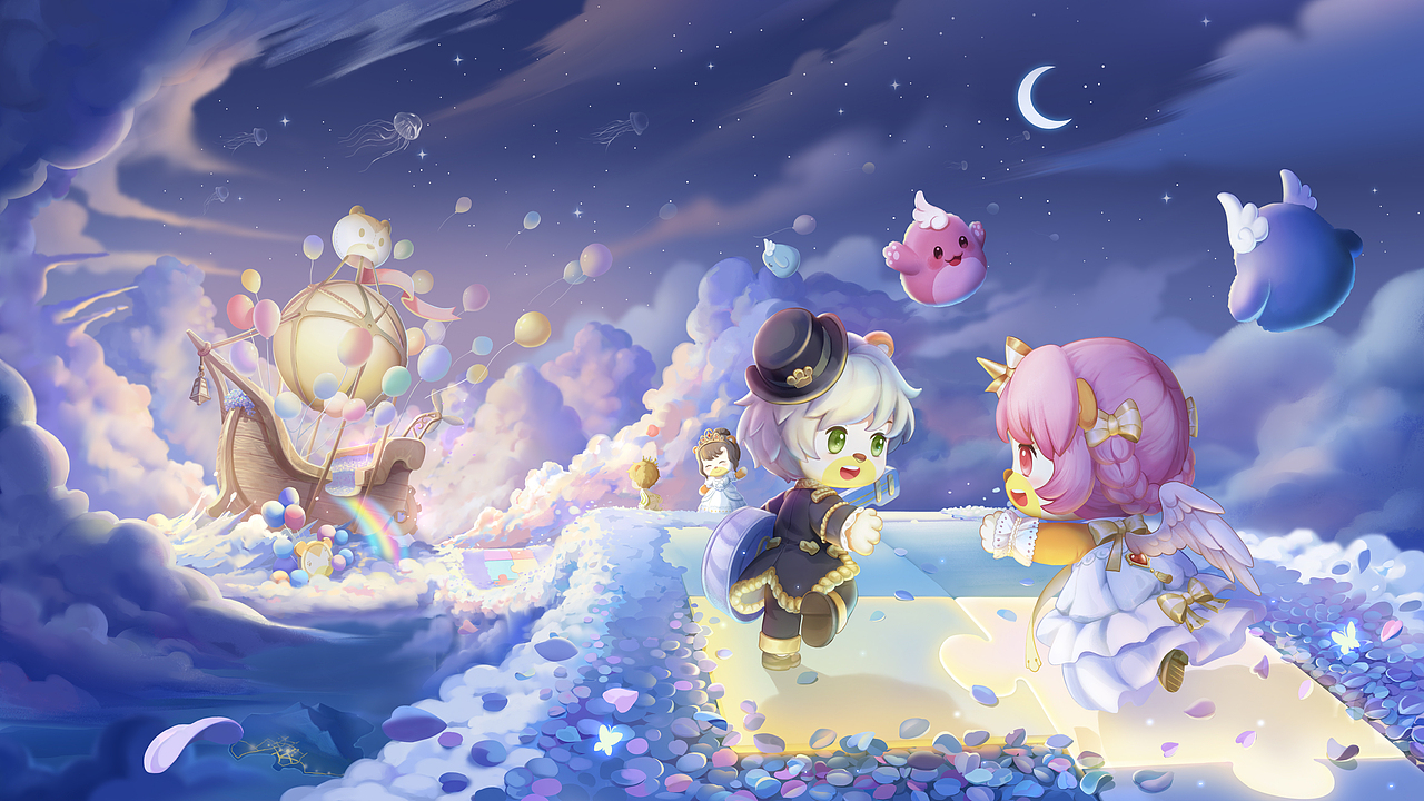 《奥比岛梦想国度》走花路插画