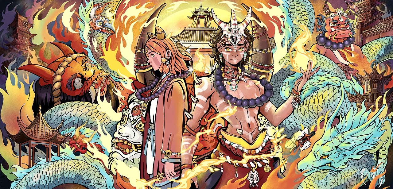 国风国潮插画 NFT（图ZMzM5OTUyMjA4） - 商业插画 - 站酷设计师Mis陈大欣原创素材 - 站酷ZCOOL