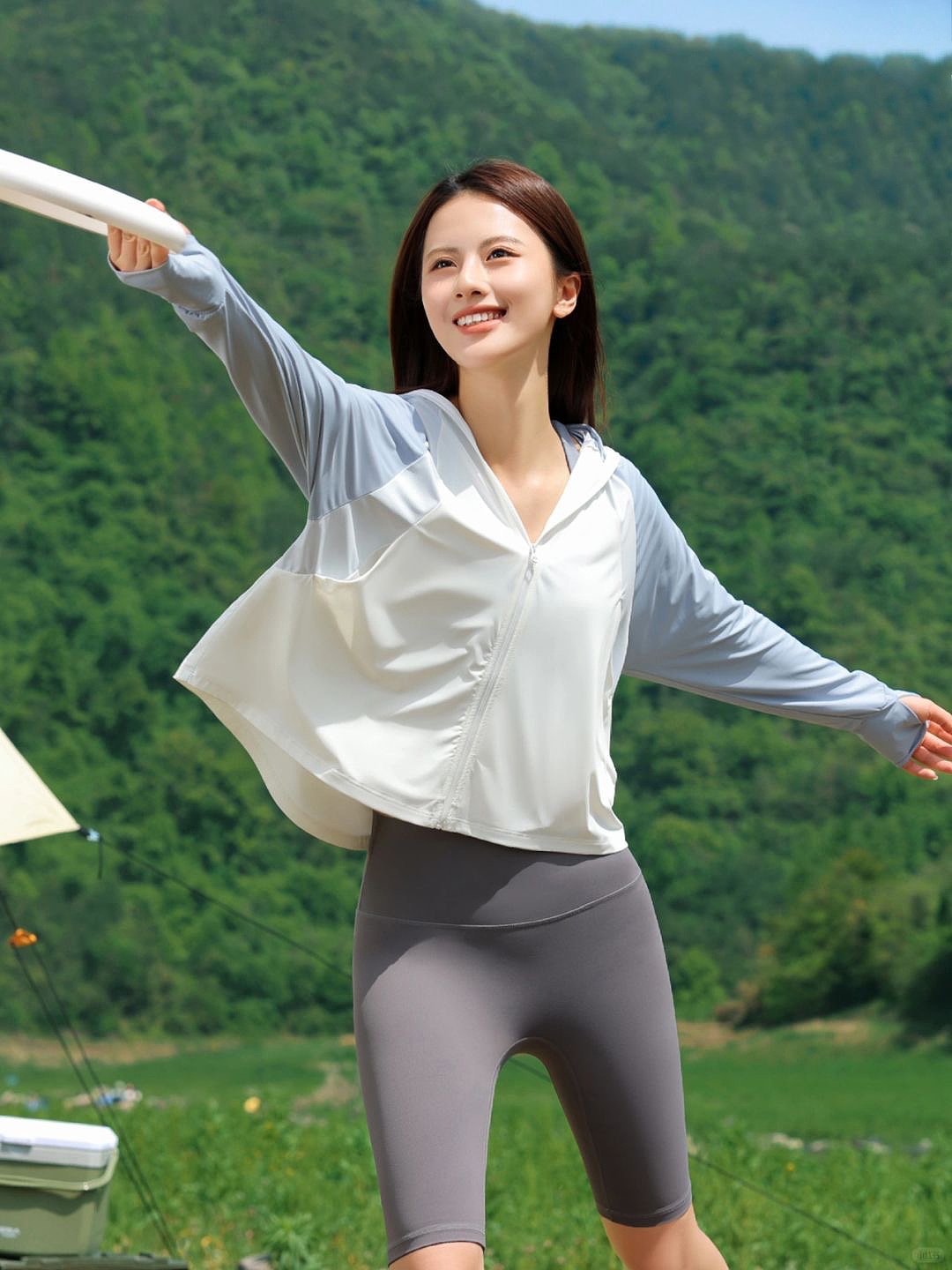 户外防晒产品 户外人像