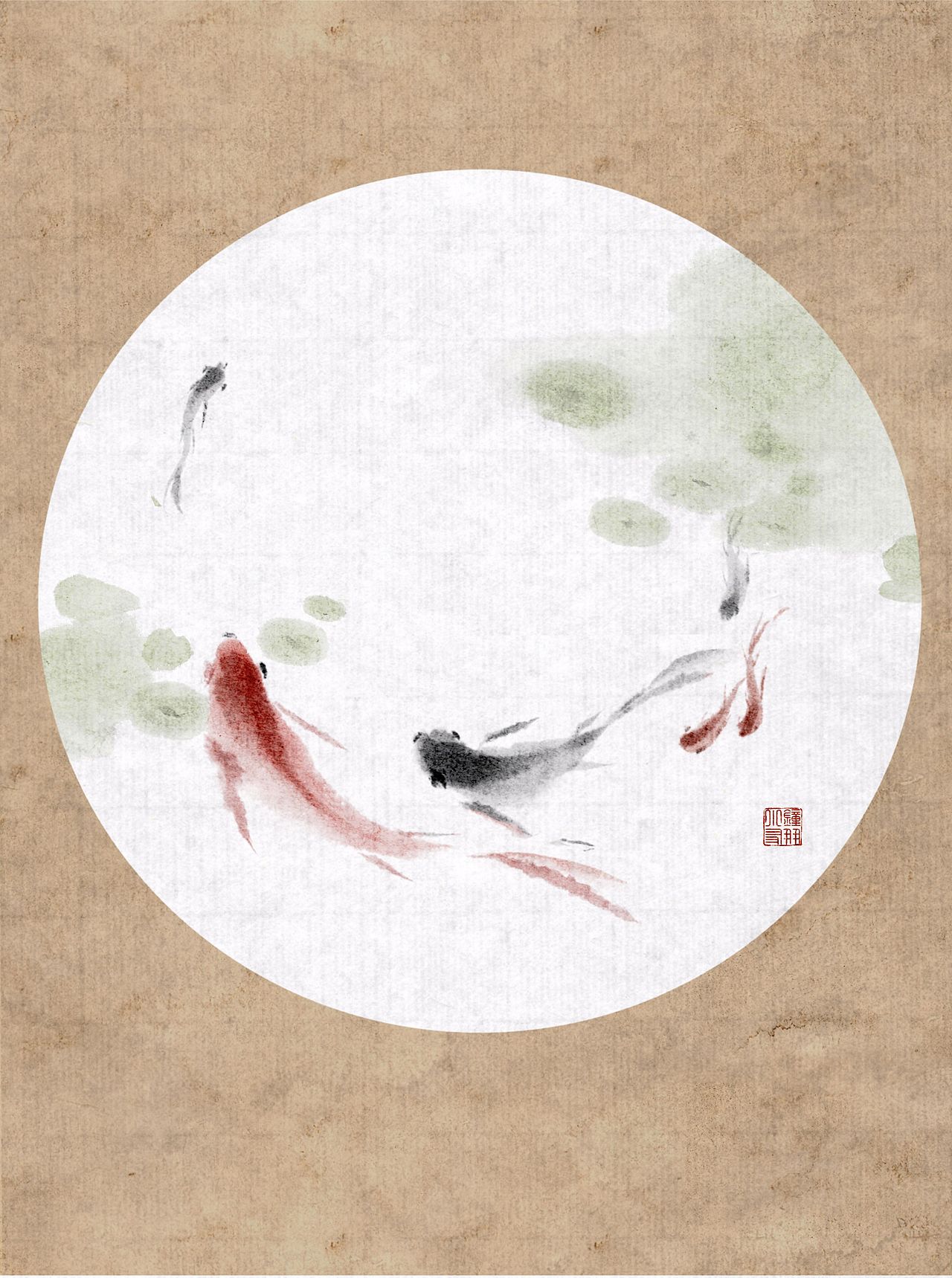 ipad仿水墨国画——花鸟鱼虫