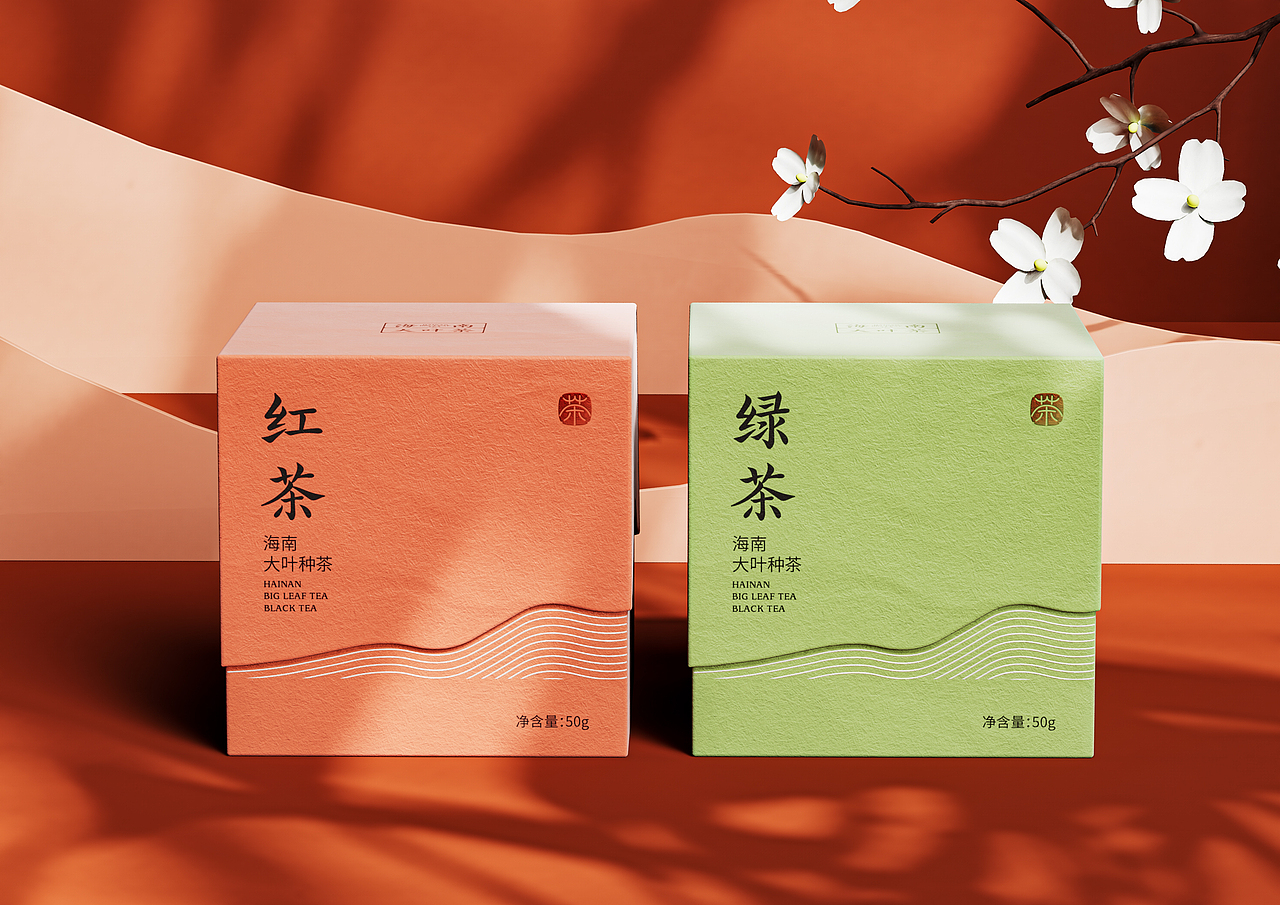 见·山海丨海南大叶茶包装设计(图ZMzY5MTEzMjg4) - 包装 - 站酷设计师六小出DESIGN原创素材 - 站酷ZCOOL