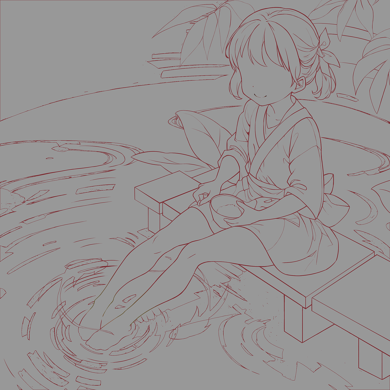 【绘画】【端午节】清水荡漾映娇颜，鲤鱼嬉戏觅香粽