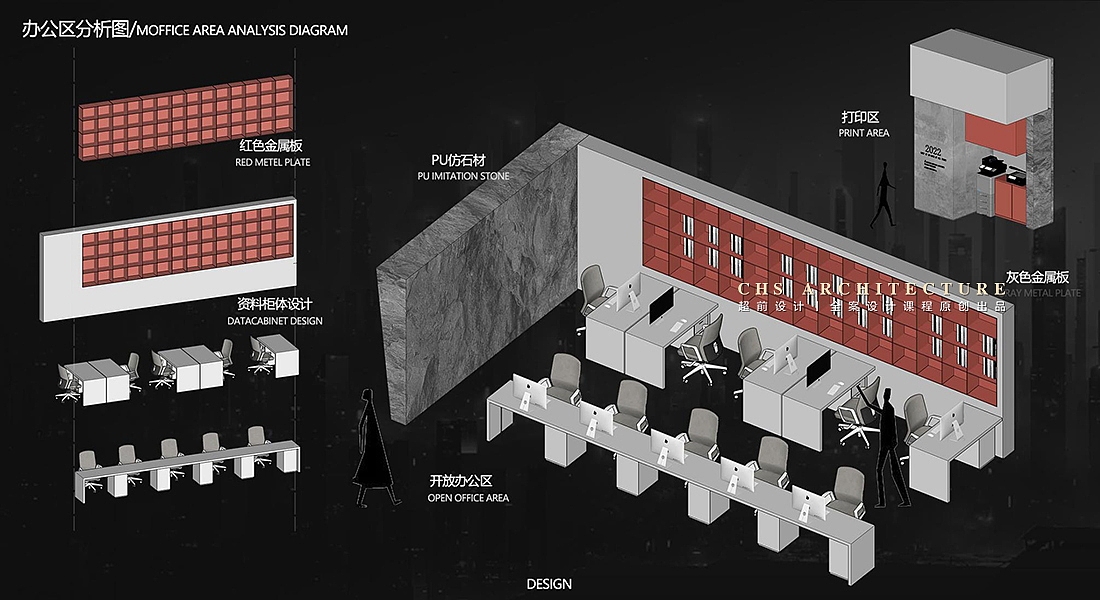 魔方盒•办公室原创方案设计X超前设计CHSARCHITECTURE