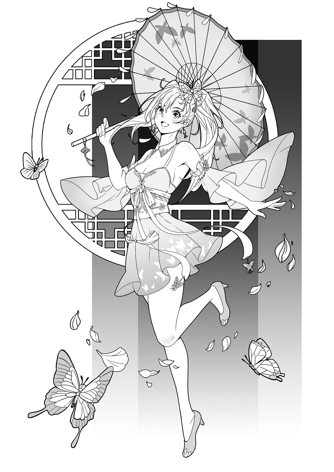 黑白线稿