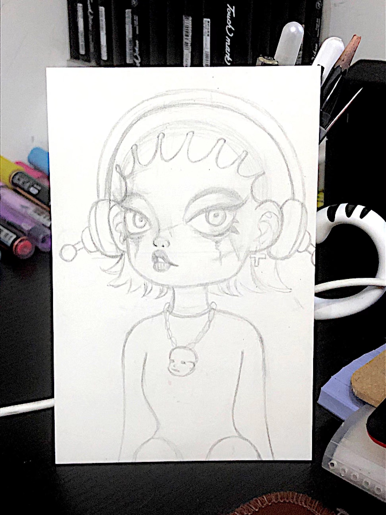 sp 万圣节妆容 油画棒