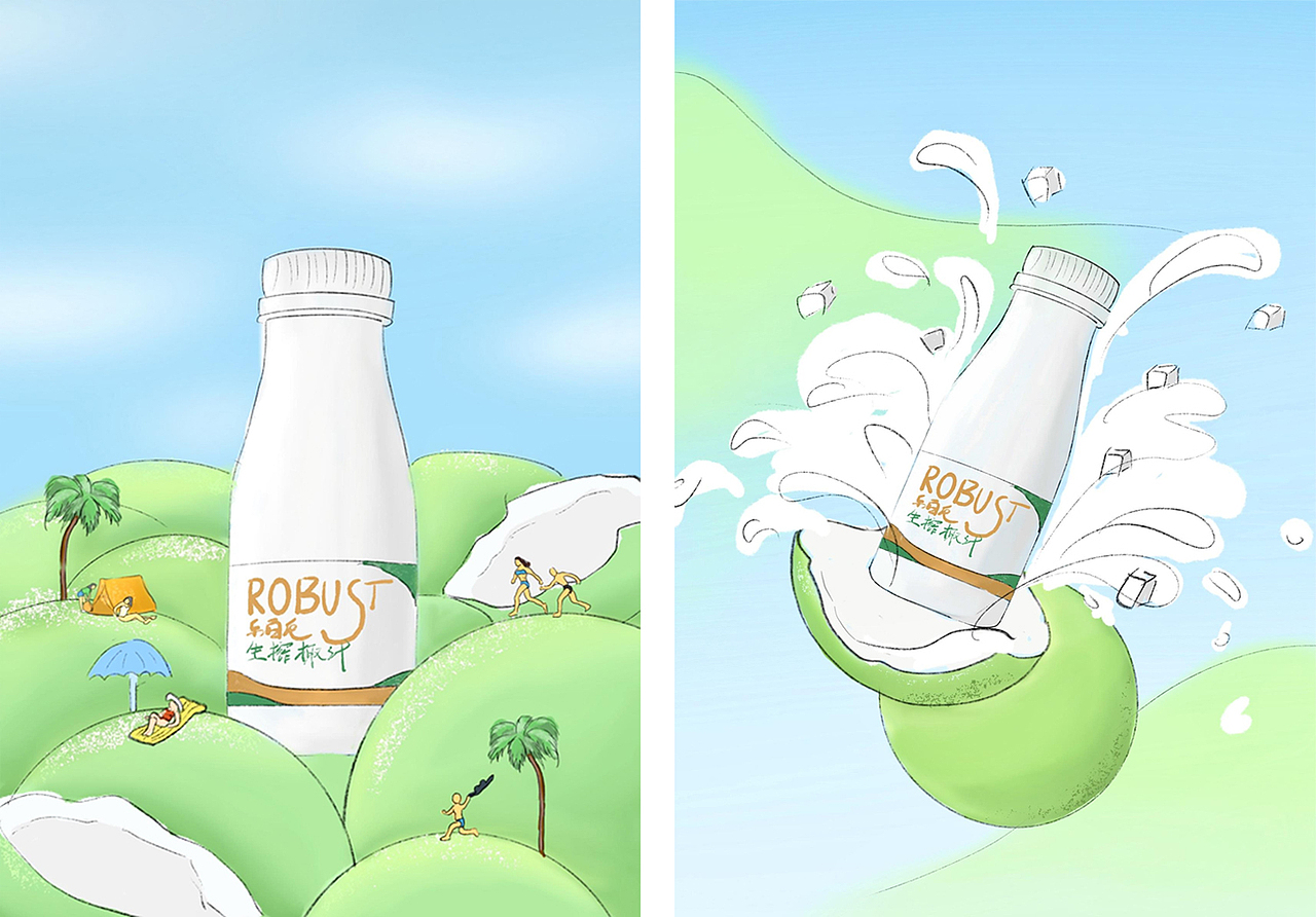 乐百氏生榨椰汁 l 电商主图摄影