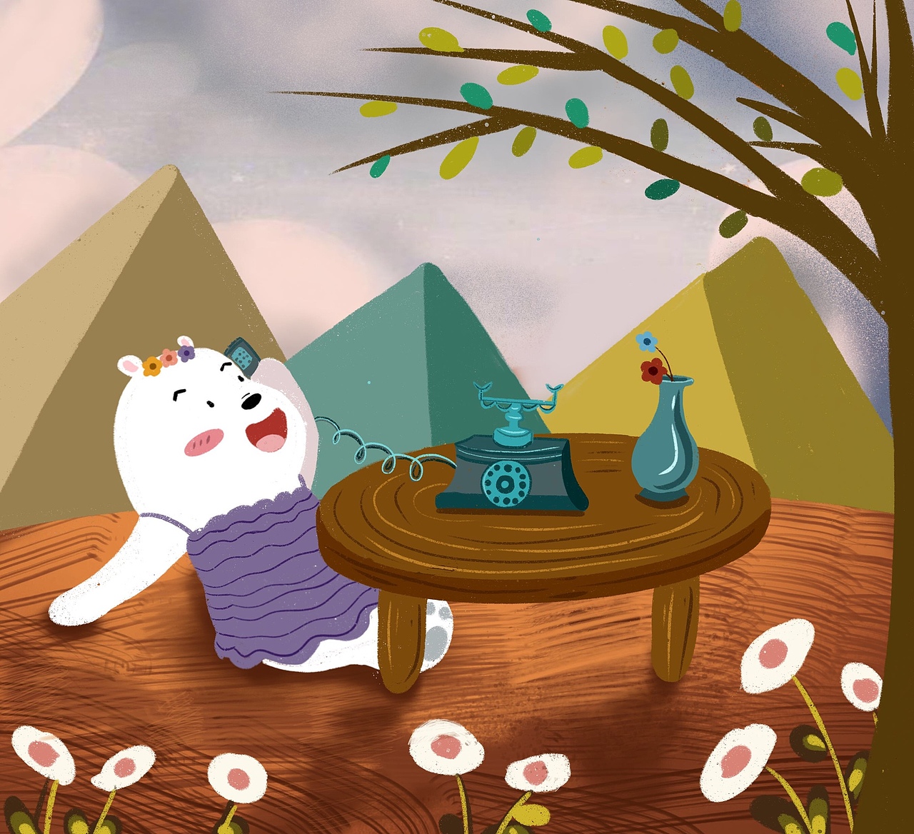 《Beer likes to share》（图ZMzY5ODk3Nzg0） - 儿童插画 - 站酷设计师言覃木内原创素材 - 站酷ZCOOL