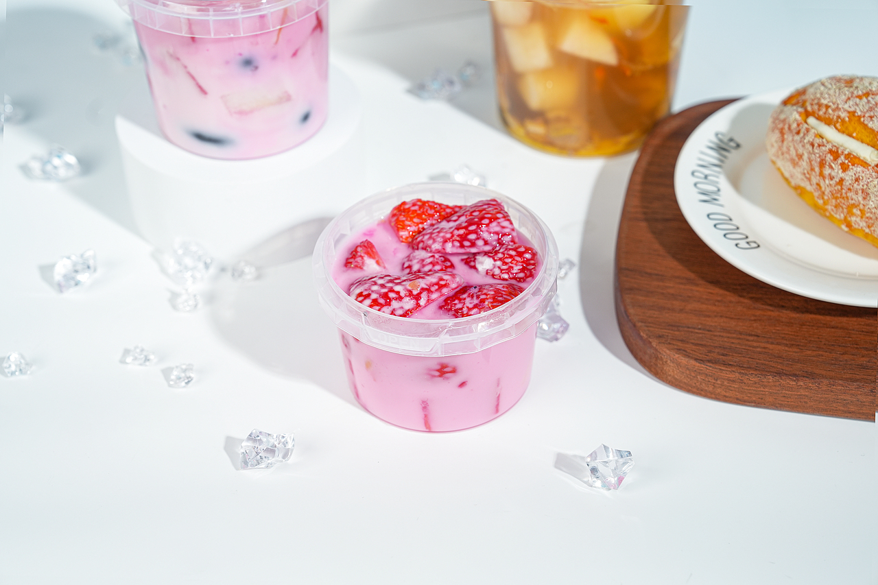 奶茶桶摄影拍照/水果桶/水果捞摄影后期