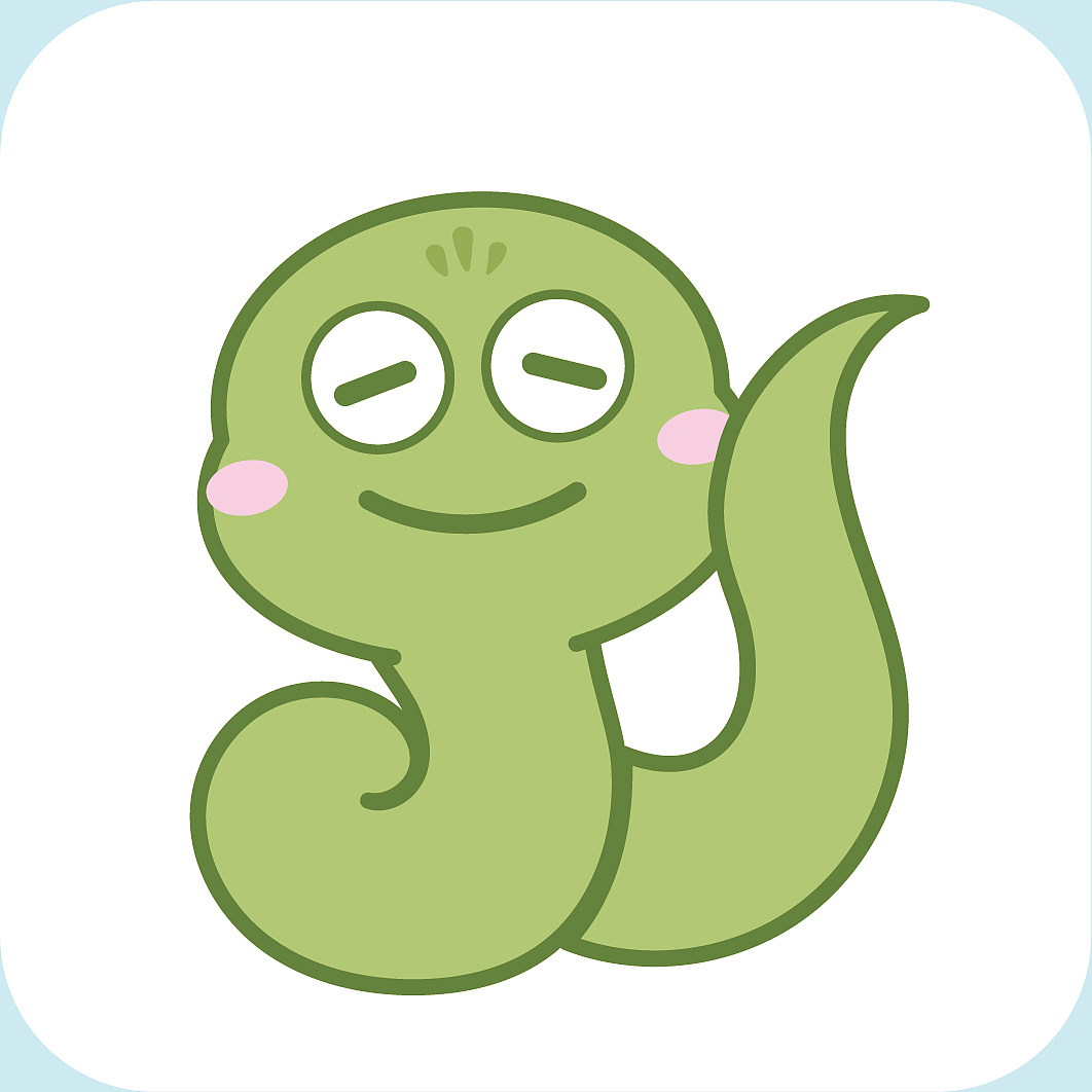 小青蛇IP表情包插画卡通形象设计