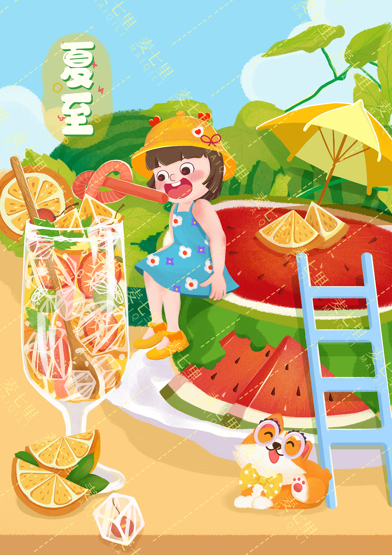 小女孩和狗子的一年四季节气插画（图ZMzAxMTM5MDM2） - 儿童插画 - 站酷设计师莹果设计工作室原创素材 - 站酷ZCOOL