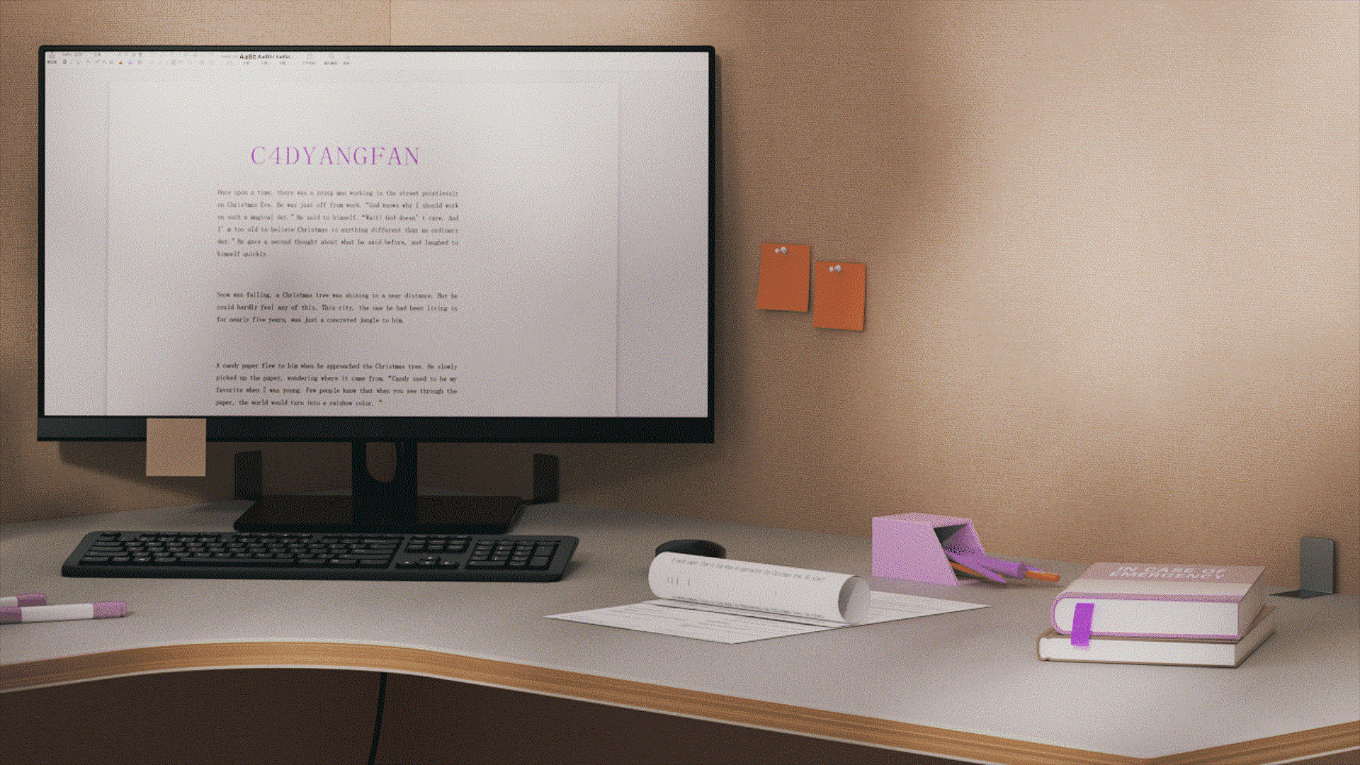 办公室的一天（C4D杨帆动态班）（图ZMzI5MzY3NTMy） - 动画/影视 - 站酷设计师下水道练习生原创素材 - 站酷ZCOOL