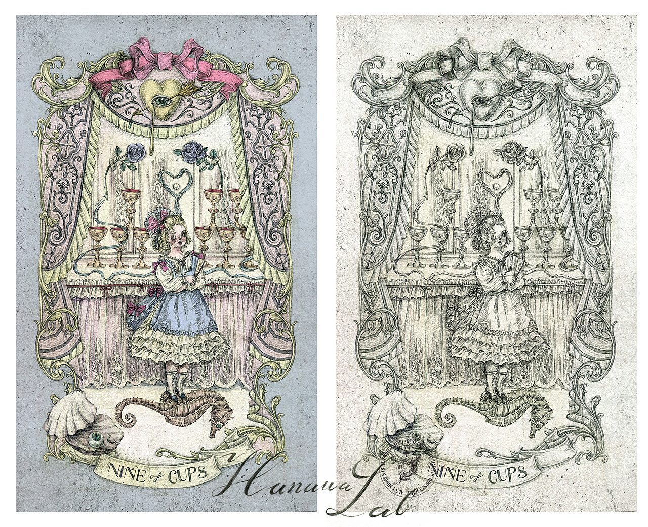 【珍宝塔罗】原创塔罗牌设计——圣杯系列（图ZMzEzNzYxMTQw） - 商业插画 - 站酷设计师hanawa花轮原创素材 - 站酷ZCOOL