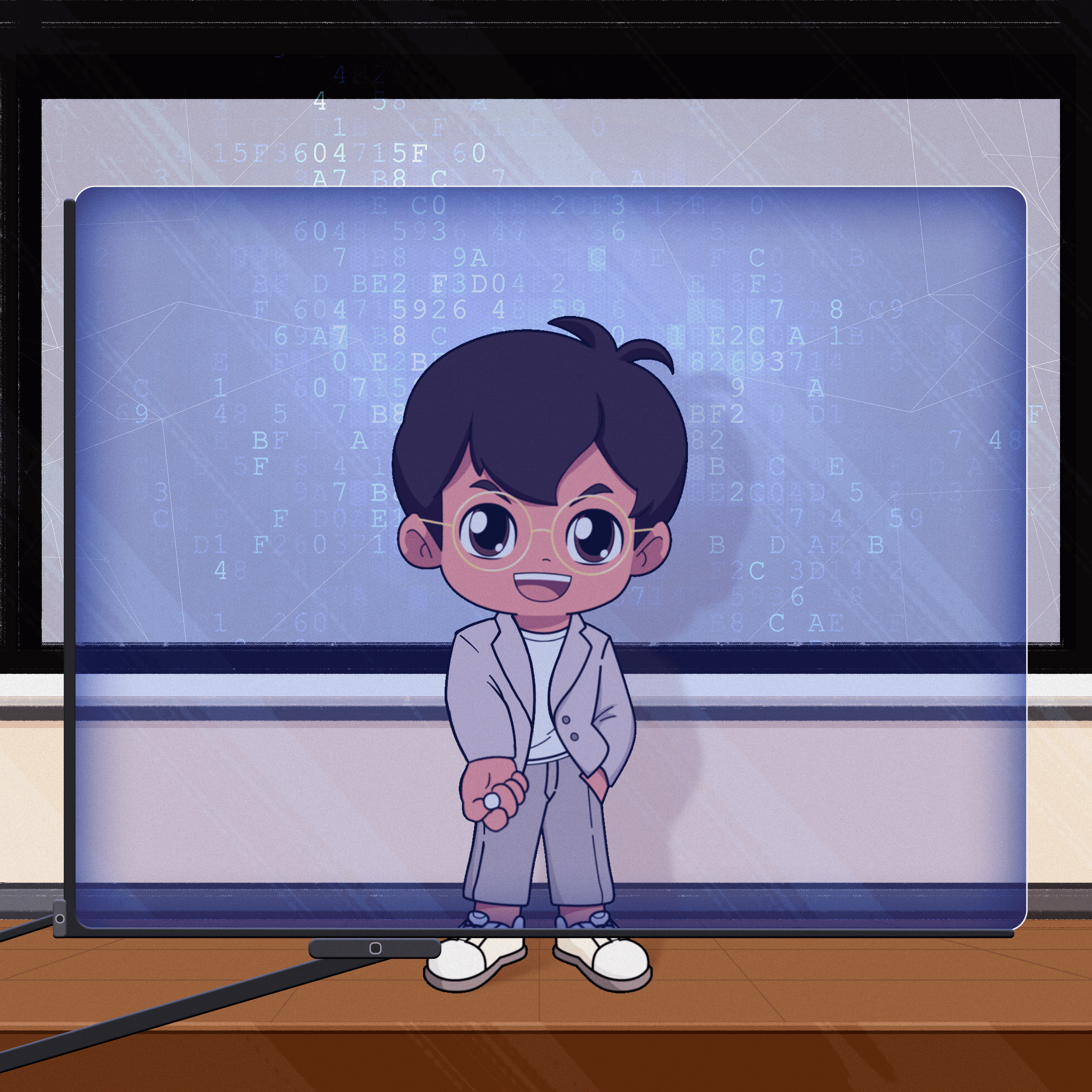 来，单手画个圈圈