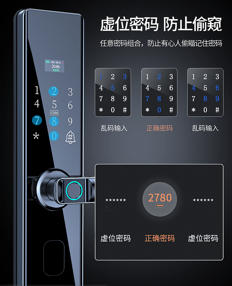 智能指纹锁B7系列修图