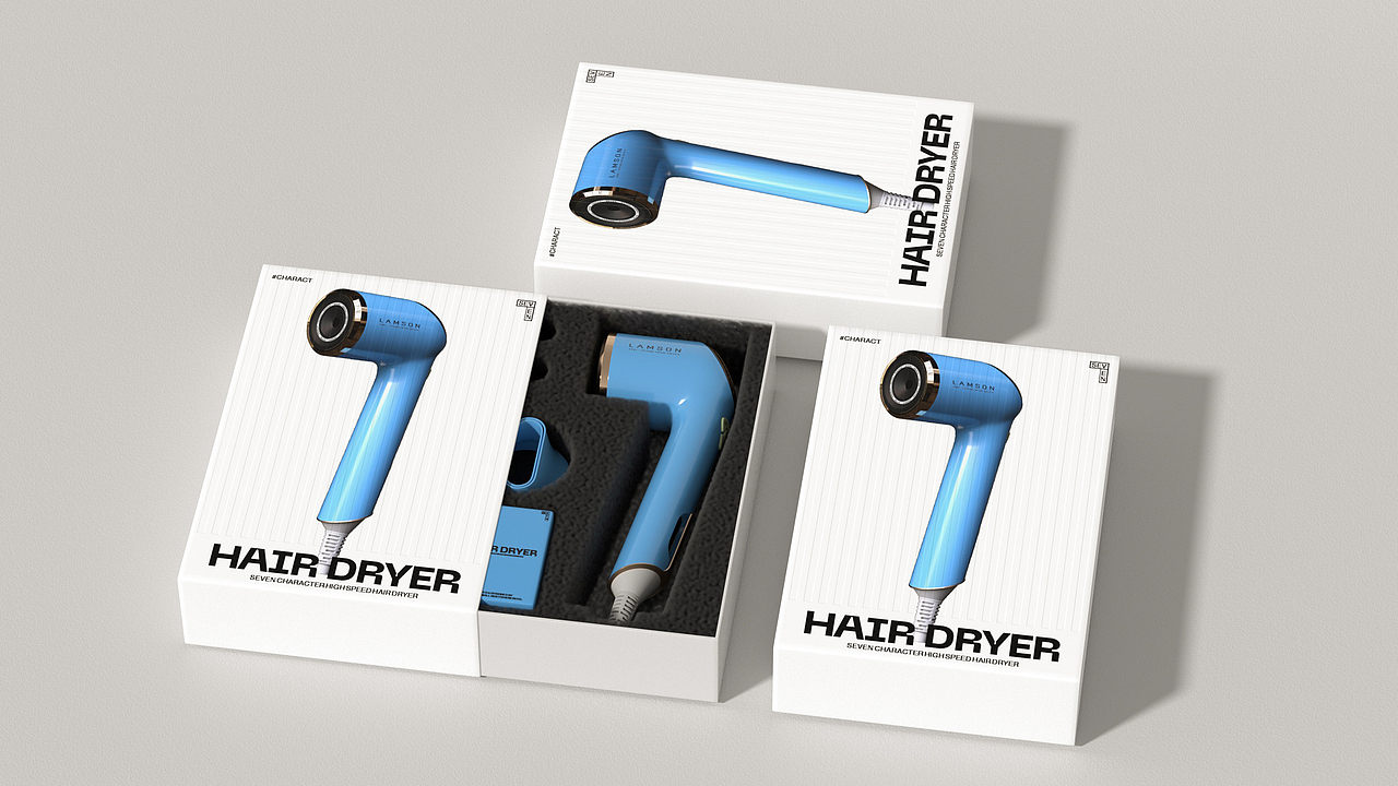 LAMSON x 高速吹风机丨产品建模渲染