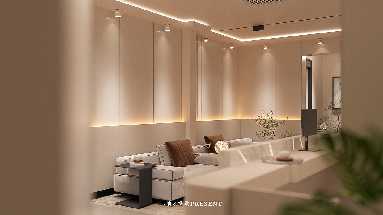 原创室内暖色系风美妆装修