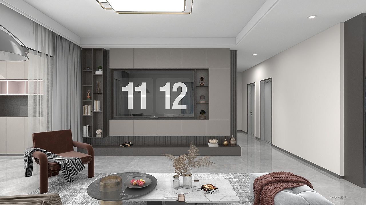 肤感系列，极致灰与珊瑚红的碰撞（图ZMzA4MzAyOTky） - 家装设计 - 站酷设计师设计师徐来原创素材 - 站酷ZCOOL