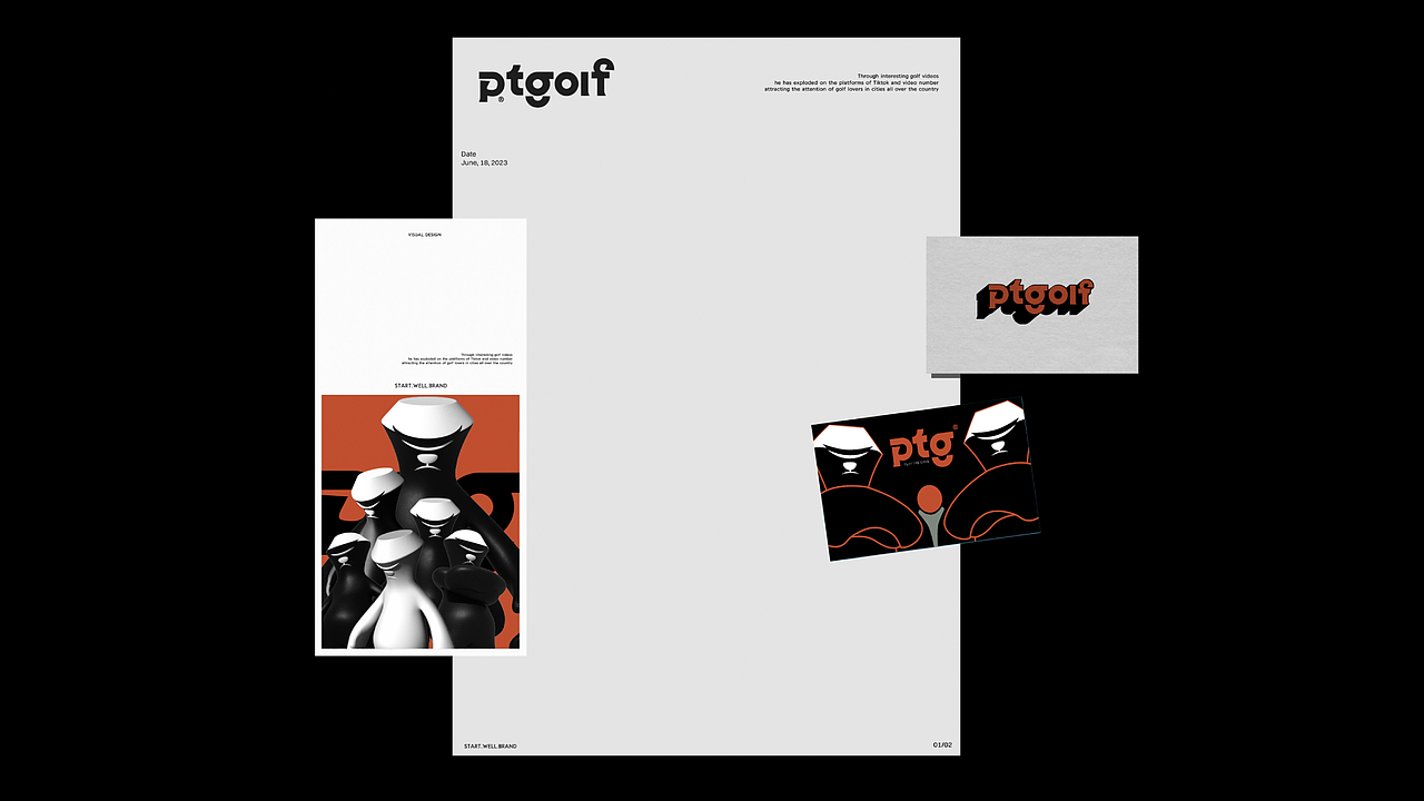 潮流风格高尔夫品类-品牌视觉+IP形象设计