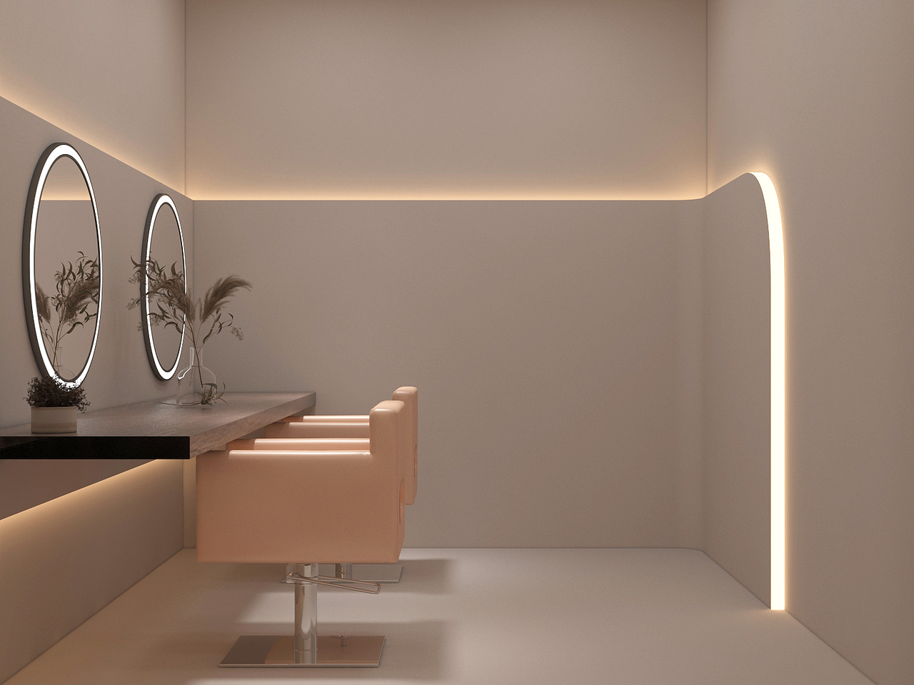 四季语美容店铺设计3D效果图