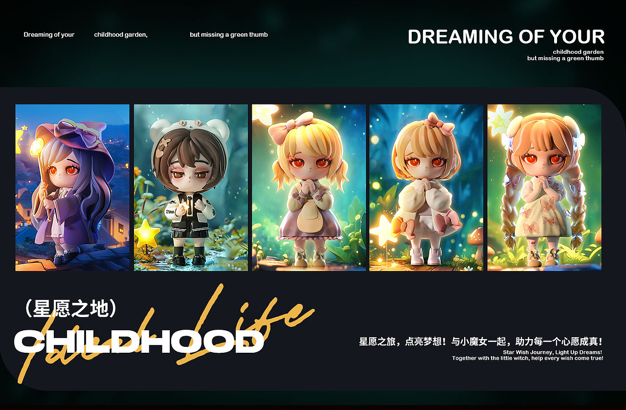 【星愿之地】原创设计潮玩ip角色建模渲染故事篇