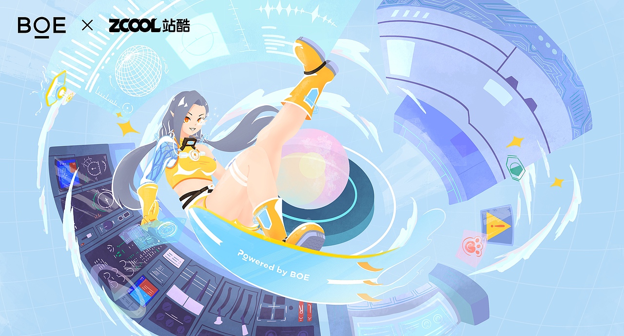 「你好，BOE」水上精灵——阿笙（图ZMzI2MjQ5MjU2） - IP形象 - 站酷设计师yi张白芷原创素材 - 站酷ZCOOL