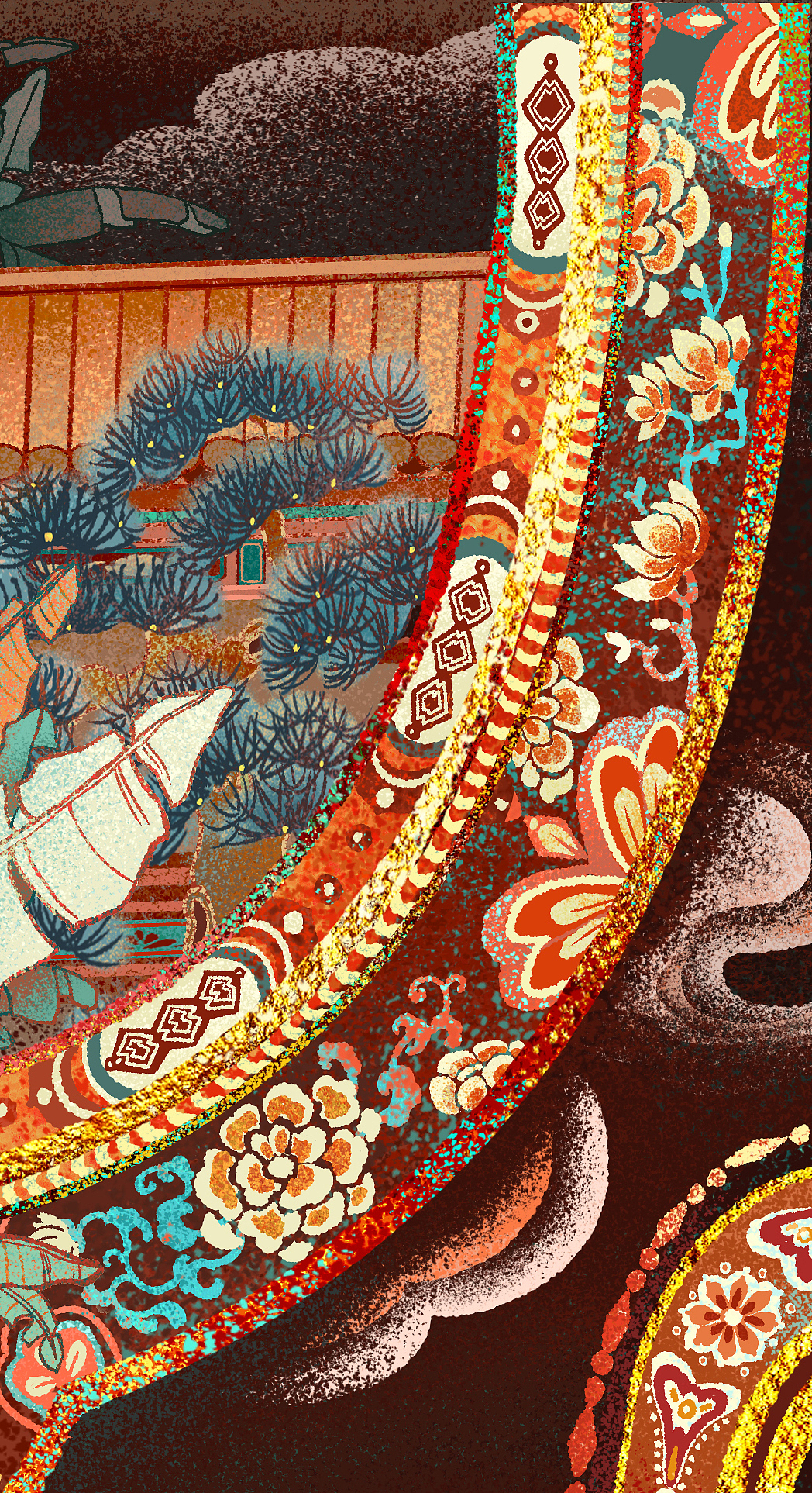 红楼梦-共读西厢（图ZMzE1MTc5MTU2） - 商业插画 - 站酷设计师插画师宴山原创素材 - 站酷ZCOOL