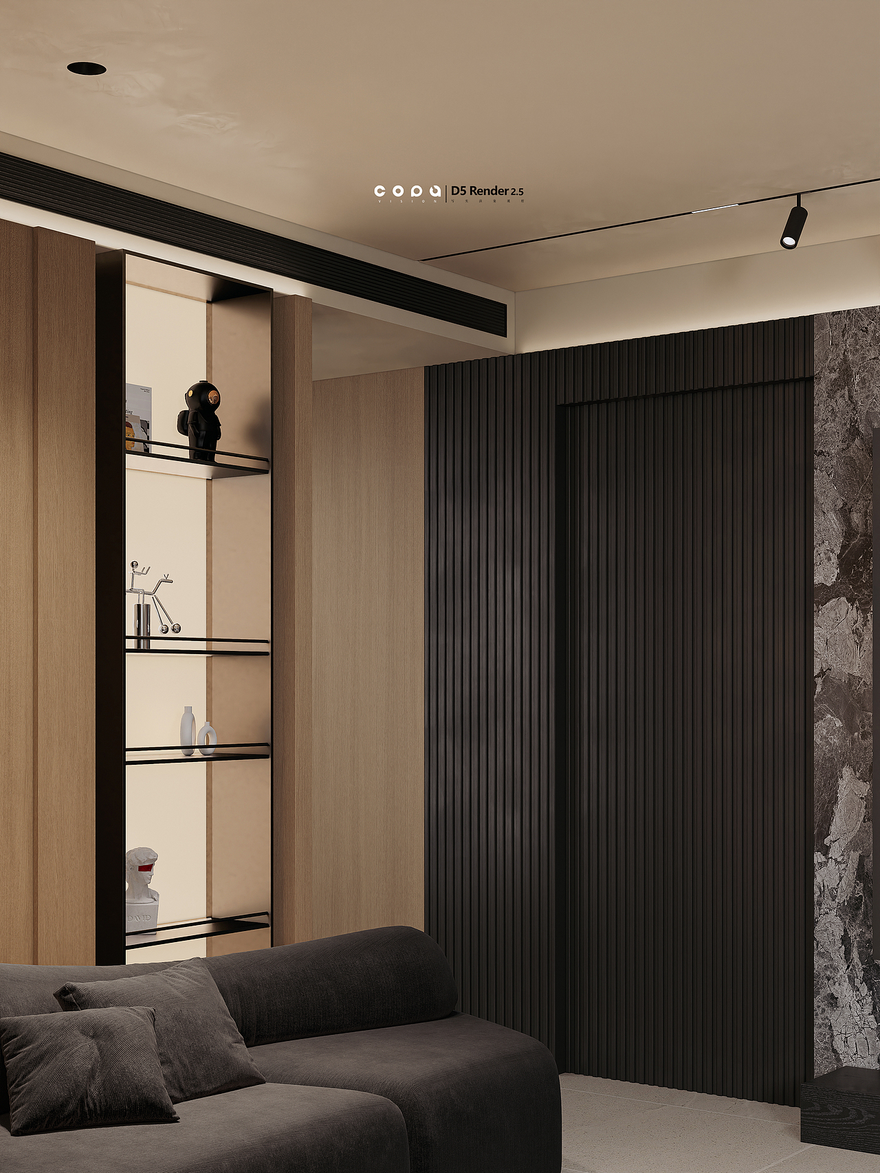 D5渲染器暗黑系视觉表现|壹木空间 靠背视觉联合出品（图ZMzU0MDU3Mjg0） - 家装设计 - 站酷设计师靠背高端视觉表现原创素材 - 站酷ZCOOL