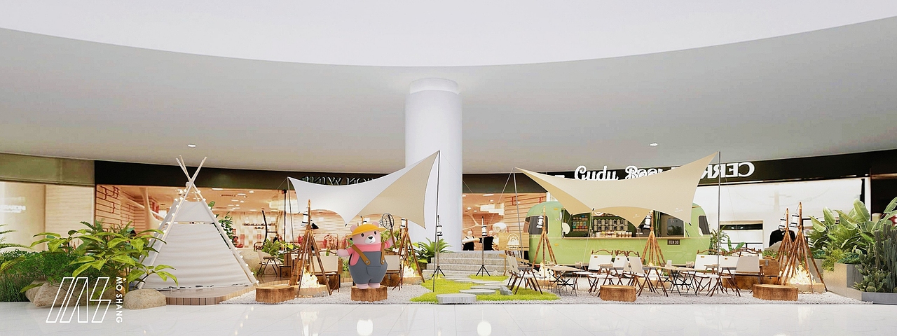 咕嘟熊丨露营咖啡（图ZMzE4MTI4Mjcy） - IP形象 - 站酷设计师WEDNESDAY_H原创素材 - 站酷ZCOOL